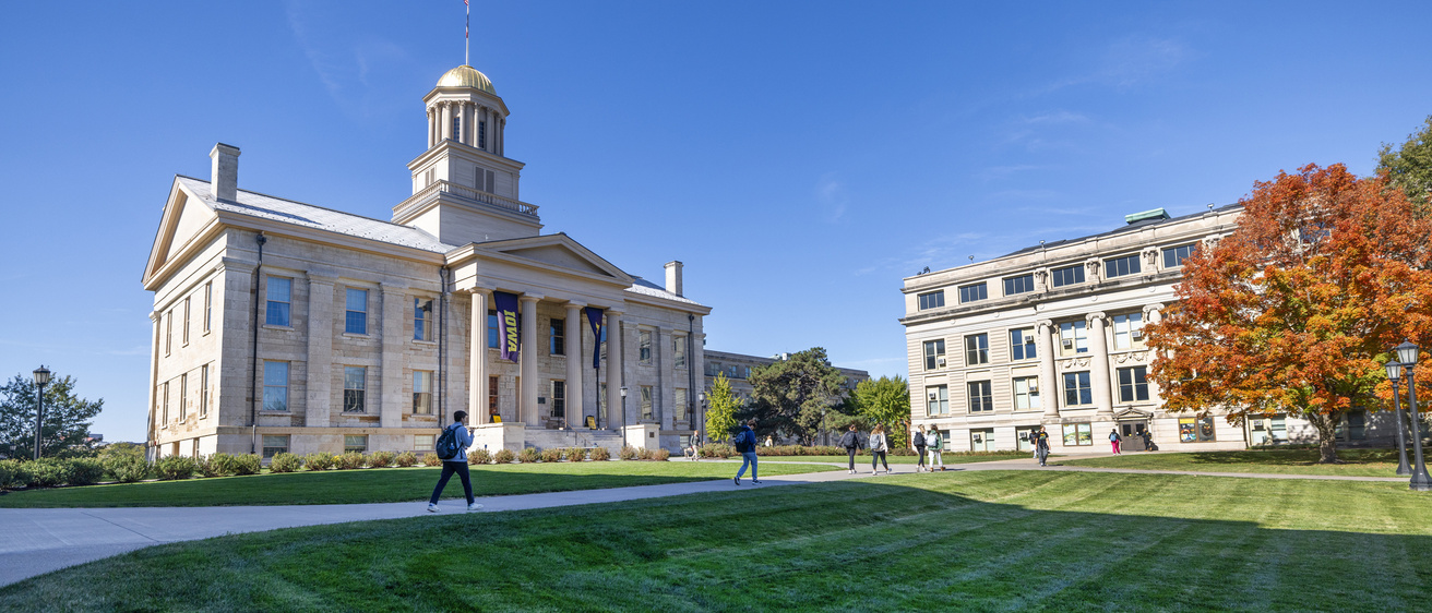 The Pentacrest during a fall afternoon